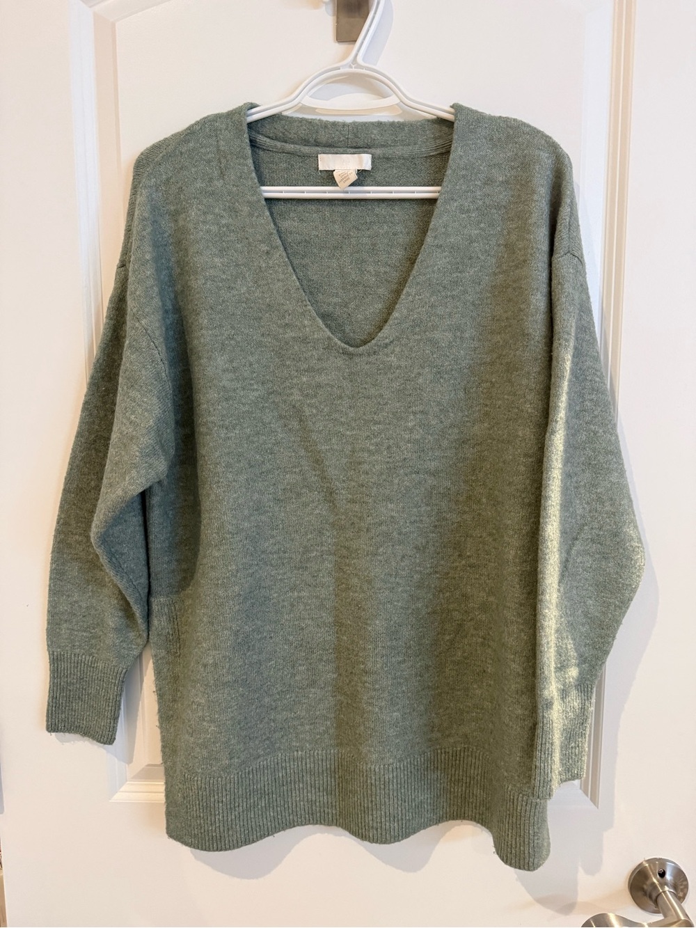 H&M Olive Green V-Neck Sweater